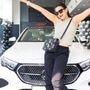 Actor Gauahar Khan brought home the new-gen Mercedes-Benz E-Class LWB finished in Polar White  (Instagram/autohangar)