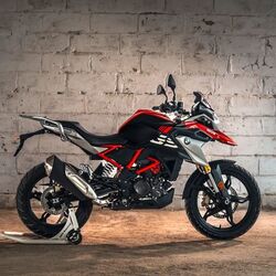 The BMW G 310 GS shares its underpinnings with the G 310 RR and G 310 R.