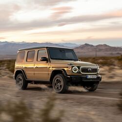 The Mercedes G 580, or the electric G-Class SUV, retains its off-road prowess in EV avatar as it offers features like G-Turn, G-Steering and the intelligent off-road crawl function.