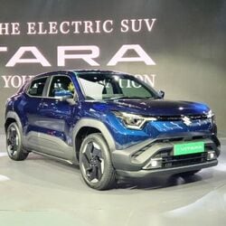 The Maruti Suzuki e Vitara has been showcased at the Auto Expo 2025 
