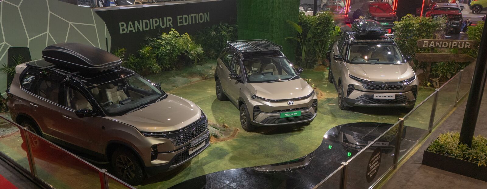 ऑटो एक्सपो 2025 में Tata Nexon EV, Harrier और Safari को नया बांदीपुर संस्करण मिला