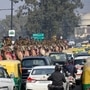 Rehearsals ahead of the Republic Day parade will require motorists to plan ahead amid various road closures. (Sanchit Khanna/ Hindustan Times)