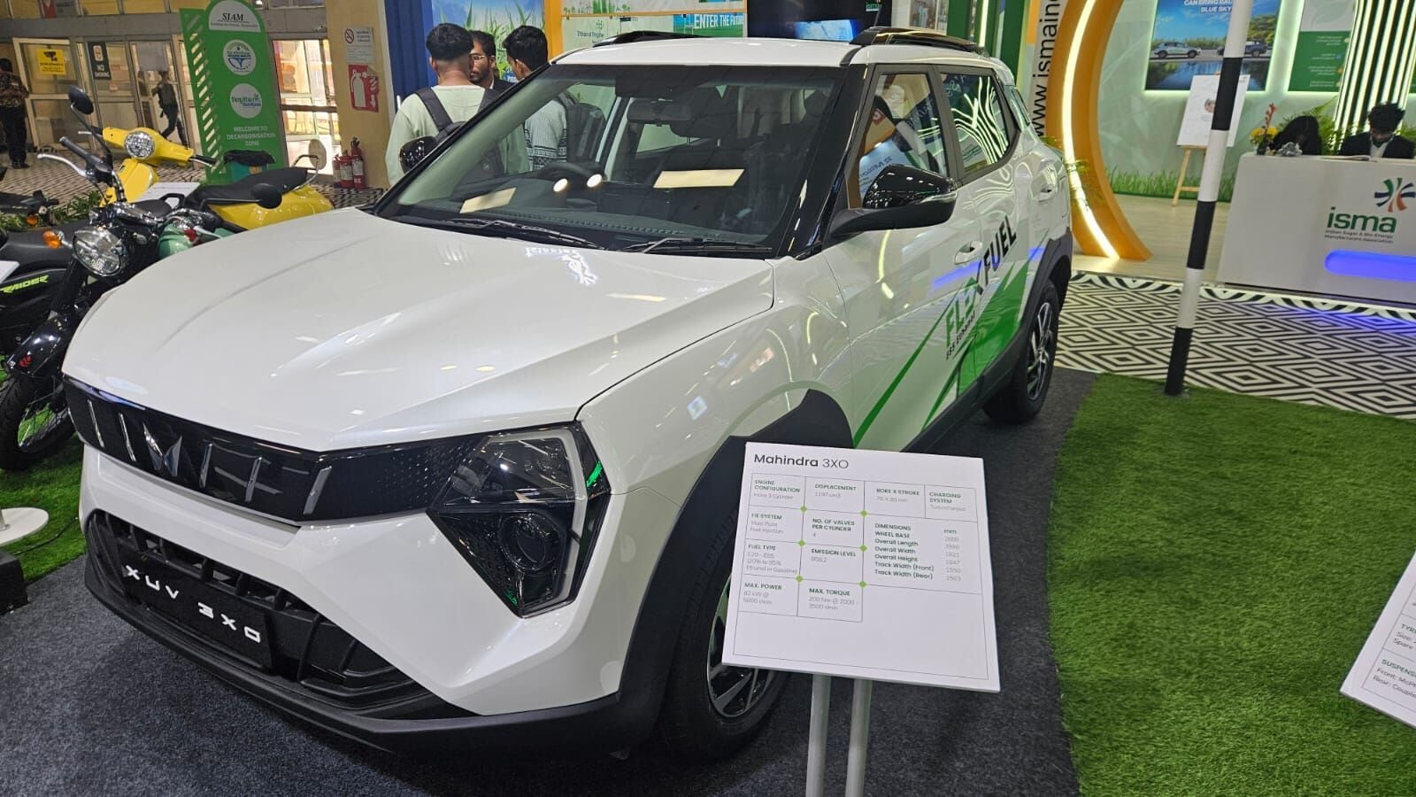 Mahindra XUV 3XO Flex Fuel showcased at Auto Expo 2025