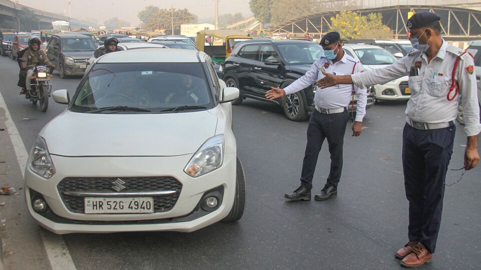 gurugram traffic police challan