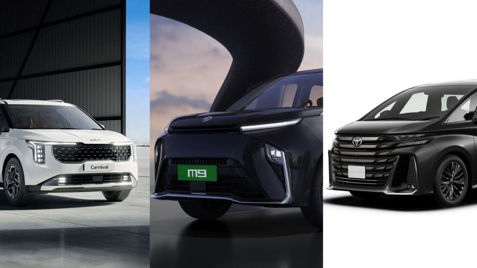 MG M9 vs Kia Carnival vs Toyota Vellfire: Which premium MPV would you like to be in