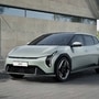 The Kia EV4 is available in both sedan and hatchback variants with a 201 bhp front-mounted motor and a claimed single-charge range of up to 630 km.  (Kia )