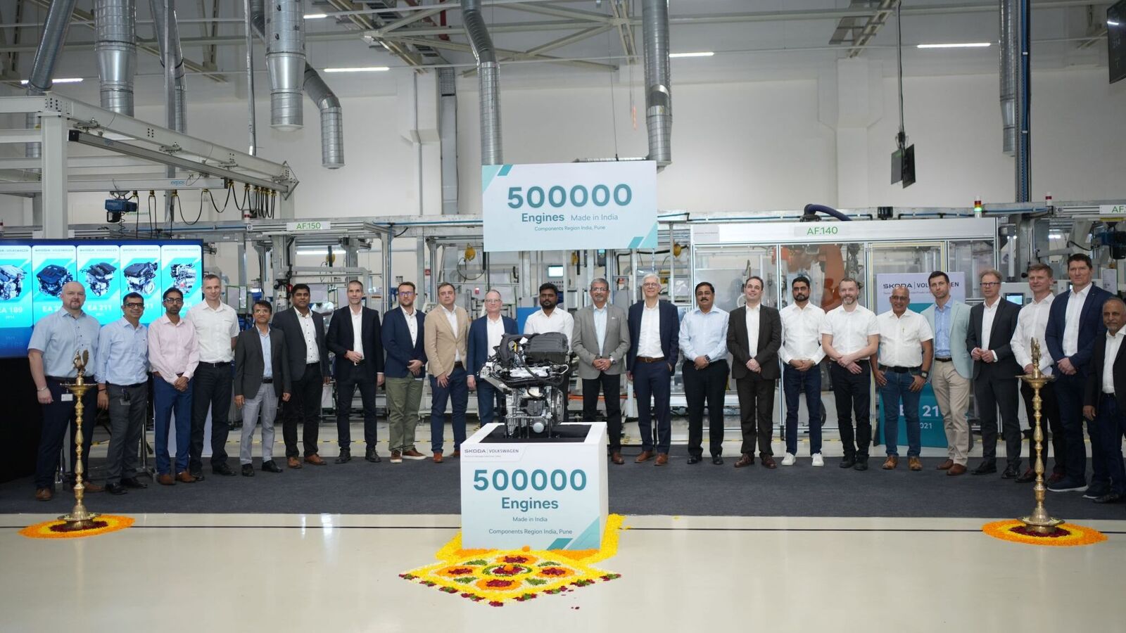 Skoda Auto Volkswagen rolls out 500,000th engine from India plant