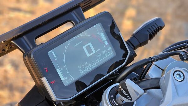 The LCD instrument cluster shows quite a bit of information to the rider and comes with Bluetooth connectivity as well.