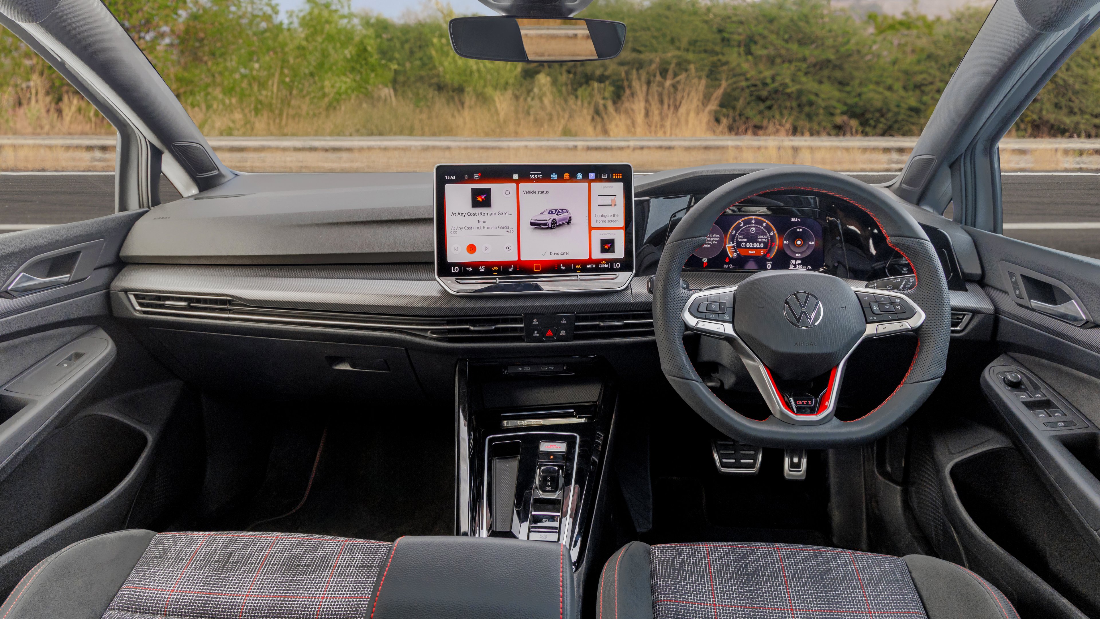 The Volkswagen Golf GTI will get the iconic tartan seats along with the upmarket interior The Volkswagen Golf GTI will get the iconic tartan seats along with the upmarket interior