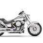 The Harley Davidson Fat Boy Gray Ghost gets a complete chrome treatment called the “Reflection” finish. 