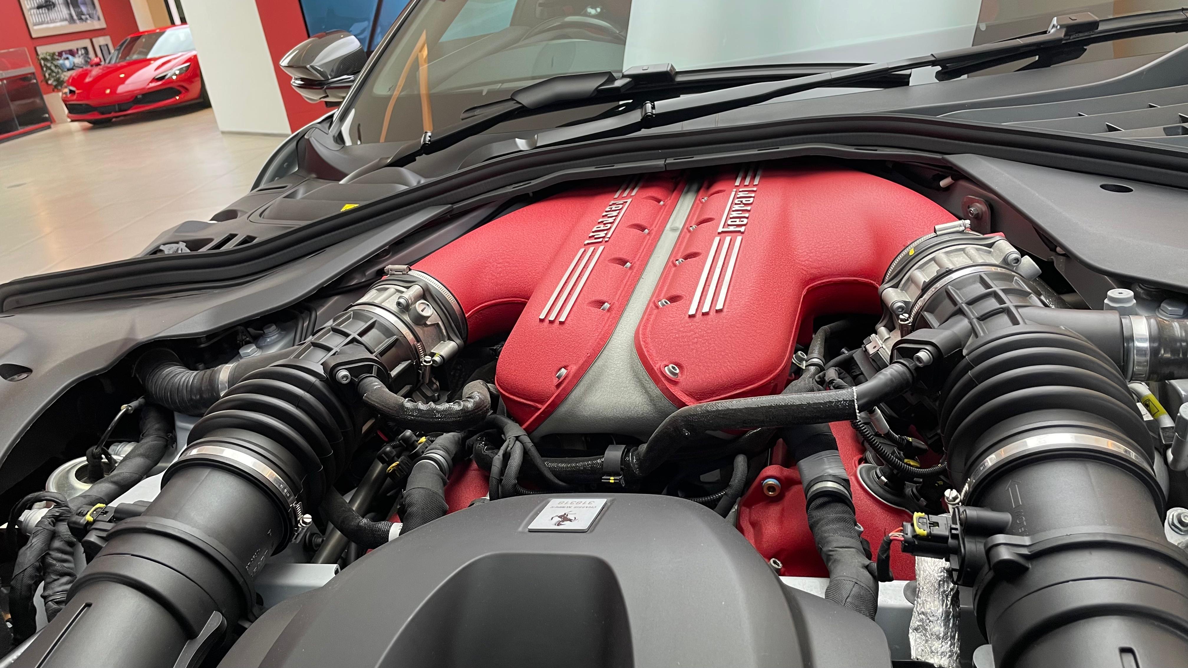 The 6.5L naturally aspirated V12 is mated to an 8-speed dual-clutch transaxle, enabling a claimed 0-100 kmph sprint in just 2.9 seconds, and 0-200 km/h in under 7.9 seconds. Ferrari 12Cilindri