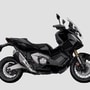 Honda X-ADV 750 in Graphite Black colour scheme. It is powered by a parallel-twin engine.