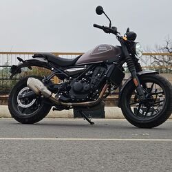 Royal Enfield Guerrilla 450 is a roadster based on the Himalayan 450.