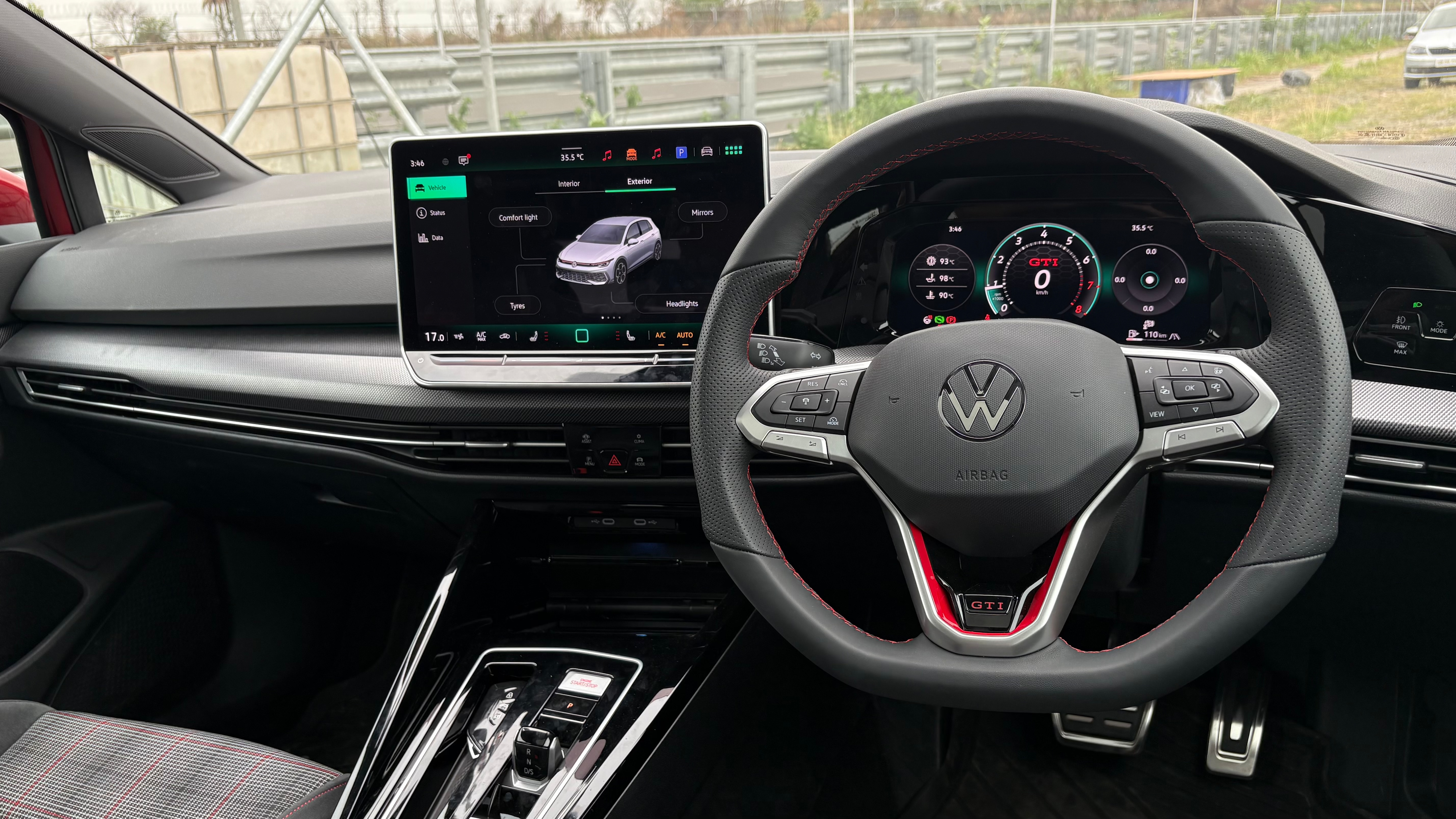 The Tartan seats are specific to the Golf and add an old-school bit to an otherwise modern cabin Volkswagen Golf GTI Review
