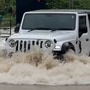 The Mahindra Thar gets an official water wading capacity of 650 mm. (Pala Town/Instagram)