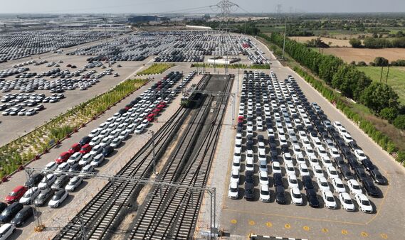 Maruti Suzuki railway car lot parking