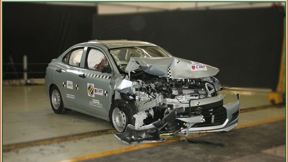 Maruti Suzuki Dzire scores 5 star crash test safety rating in Bharat ...