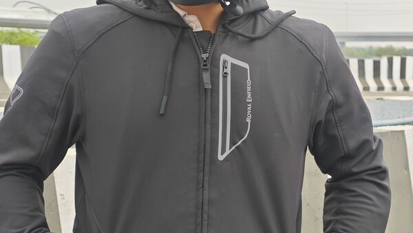 There are three pockets along with reflective material that is important while riding at night.