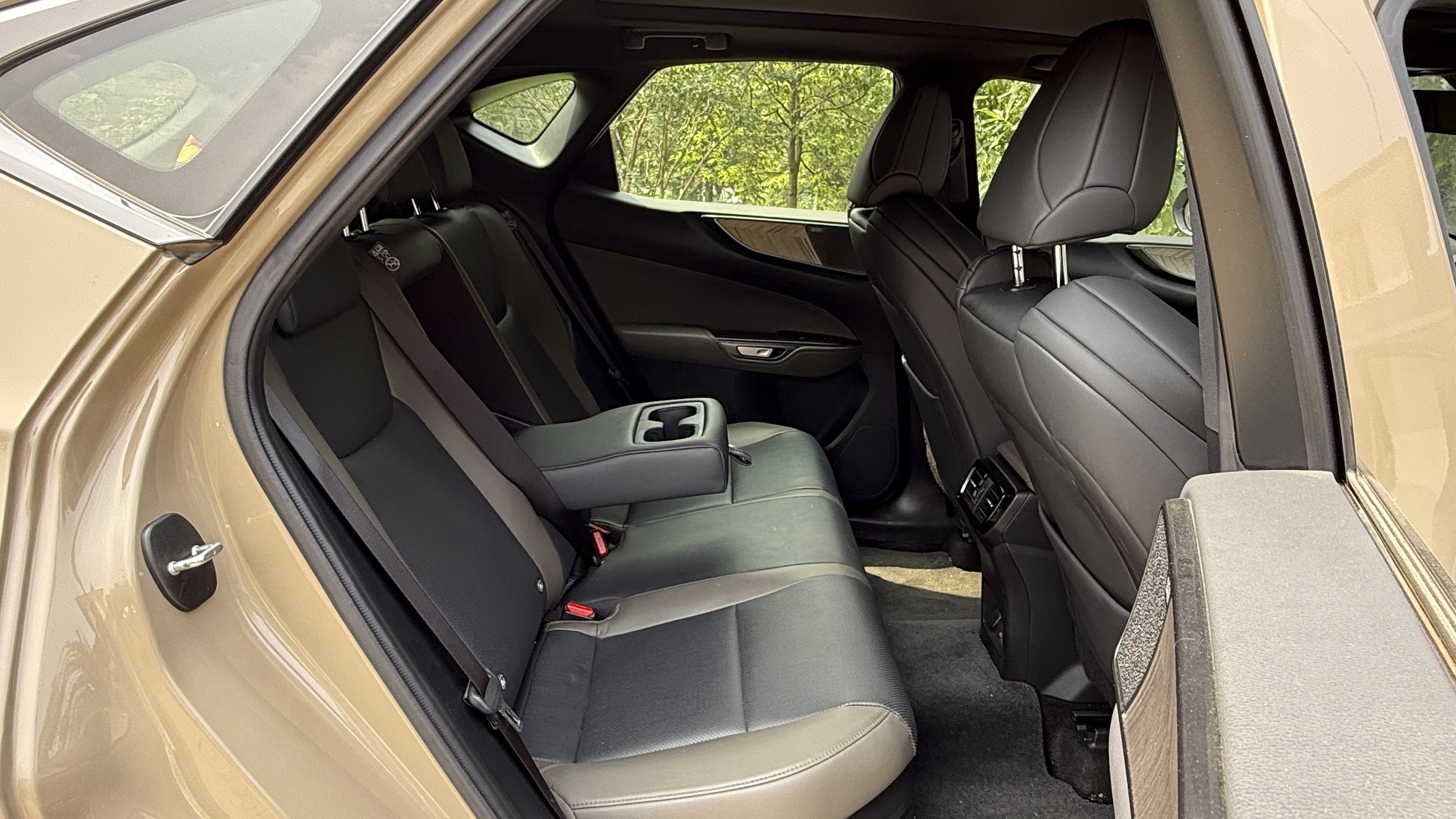The rear doors could open slightly wider to aid ingress and egress. Lexus NX 350h Overtrail