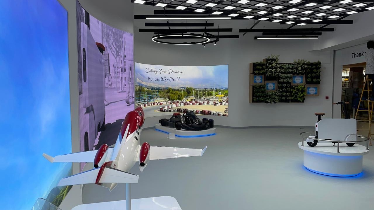The Honda Ev Concept store aims to educate customers about the brand's diversified interests, as well as the battery swapping technology Honda Ev Concept Store Bangalore