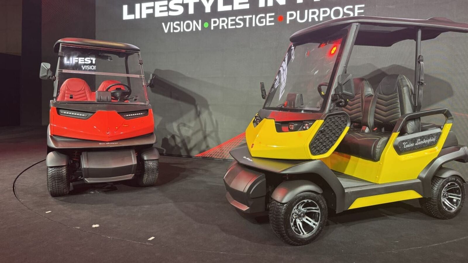 Made in India Lamborghini golf carts unveiled by Kinetic Green for global markets. Check details