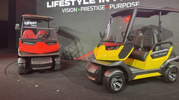 Made in India Lamborghini golf carts unveiled by Kinetic Green for global markets. Check details
