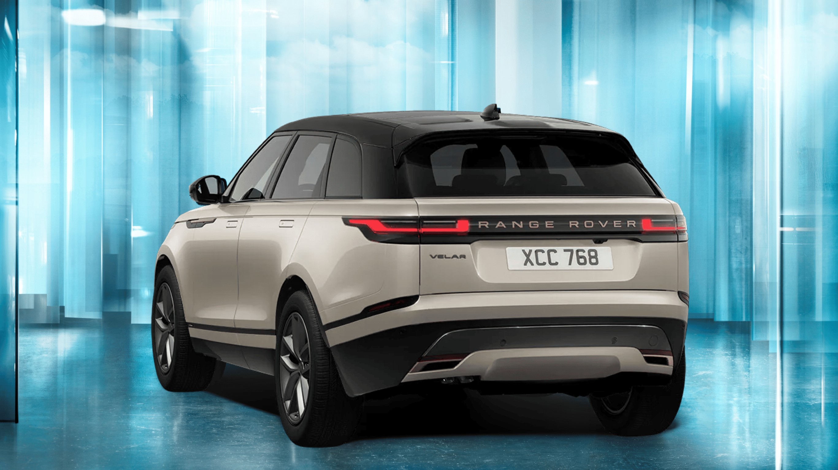 The Range Rover Velar Autobiography comes with a sliding panoramic roof, fully extended Windsor leather upholstery, Suedecloth headlining, and a Meridian 3D sound system Range Rover Velar Autobiography
