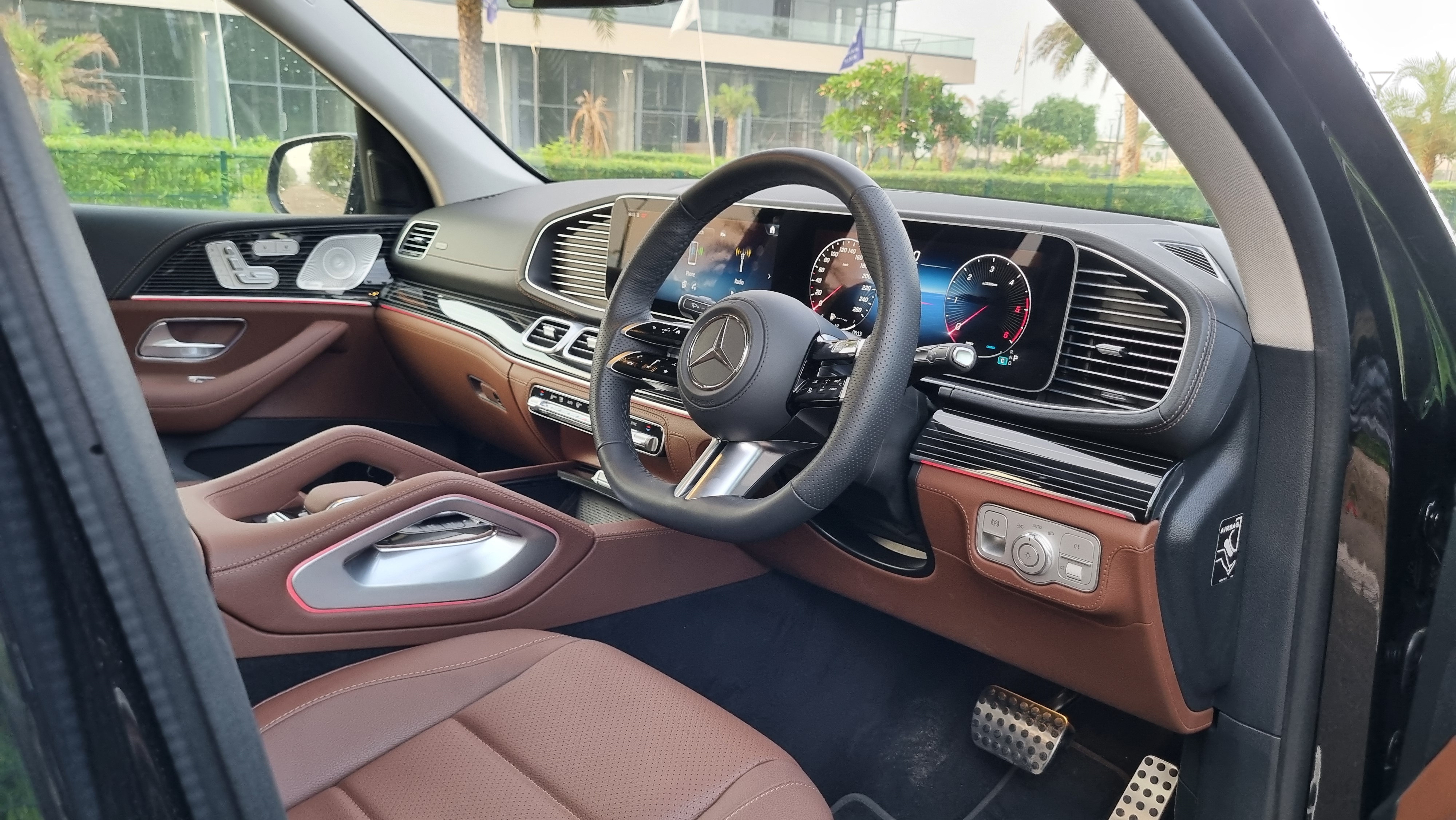 Inside the GLS AMG Line and you're welcomed into familiar territory—one that blends the opulence of the standard GLS with subtle AMG Line flourishes. Inside you're welcomed into familiar territory—one that blends the opulence of the standard GLS with subtle AMG Line flourishes