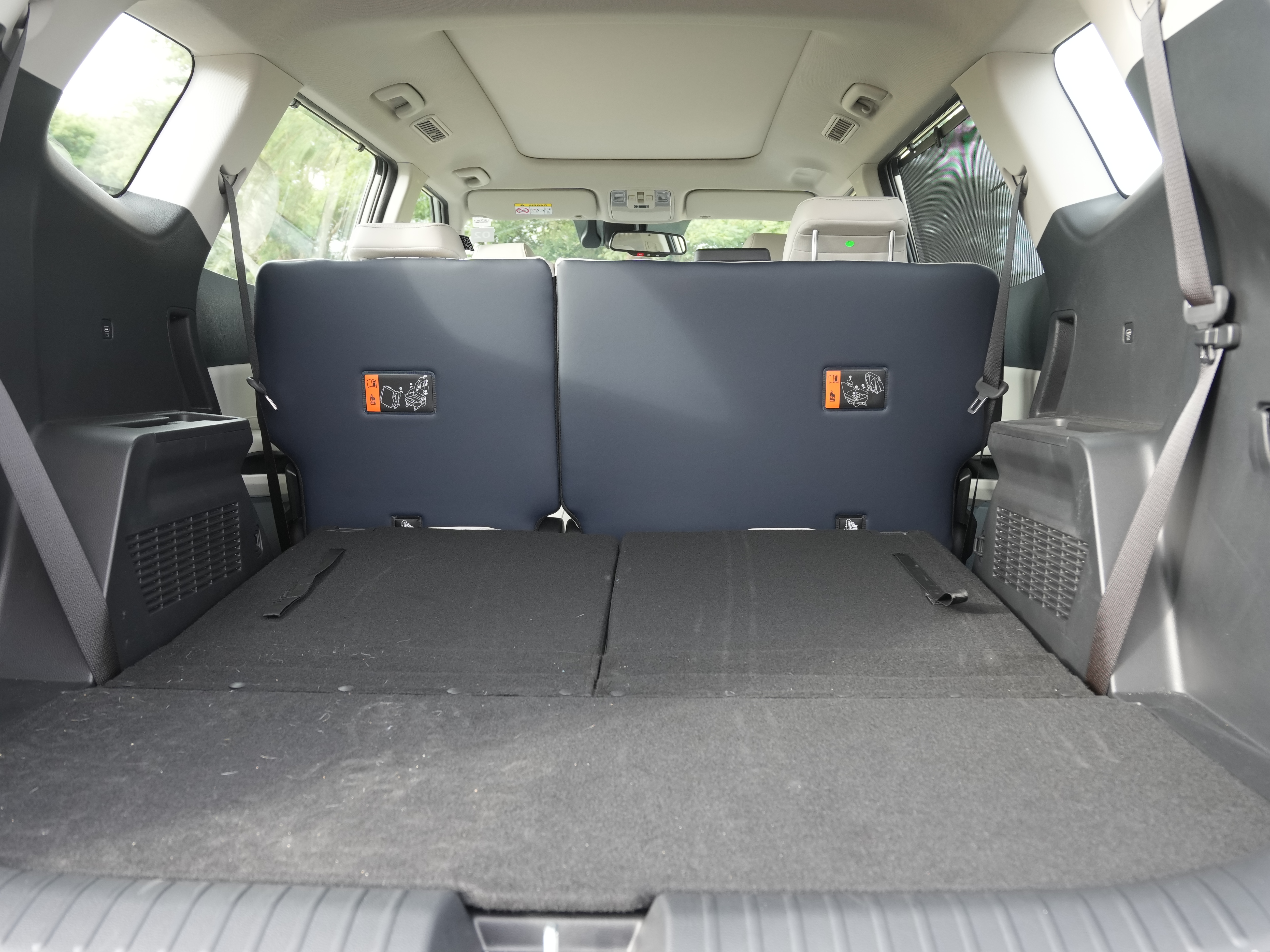 As for the boot, the 216-litre capacity might seem modest at first glance. However, folding down the third row opens up a surprisingly generous cargo area