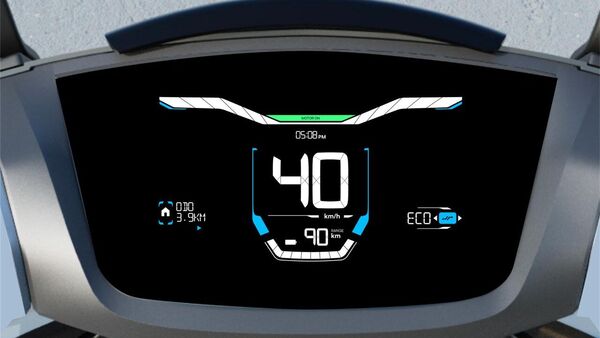 The Ather 450S gets DeepView display instead of a TFT instrument cluster. Ather 450S LCD console
