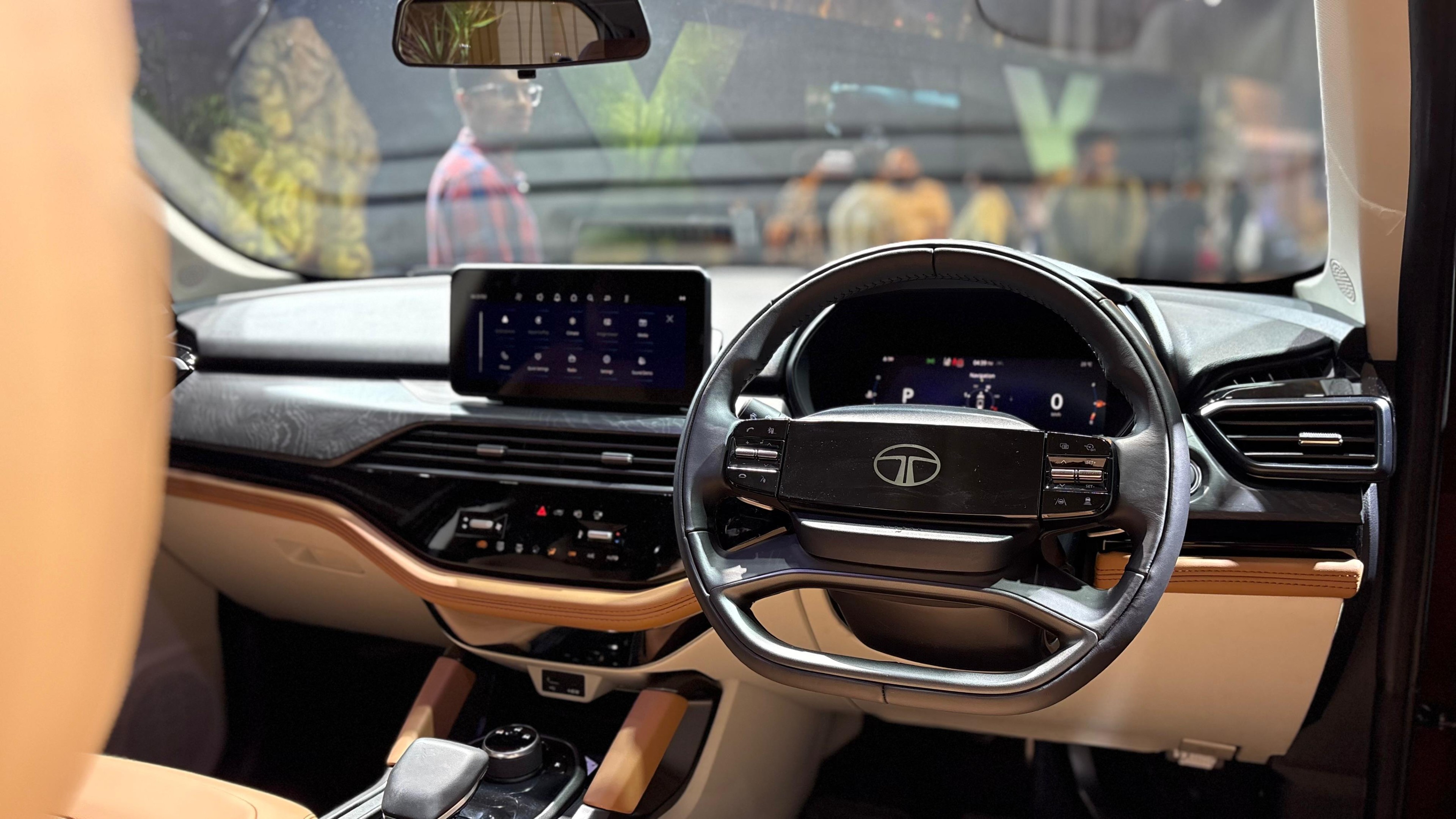 The Tata Safari Adventure X Plus misses out on features like a powered tailgate, a powered front passenger seat, and ventilated rear seats, which are available on the top Accomplished variant Tata Safari Adventure X
