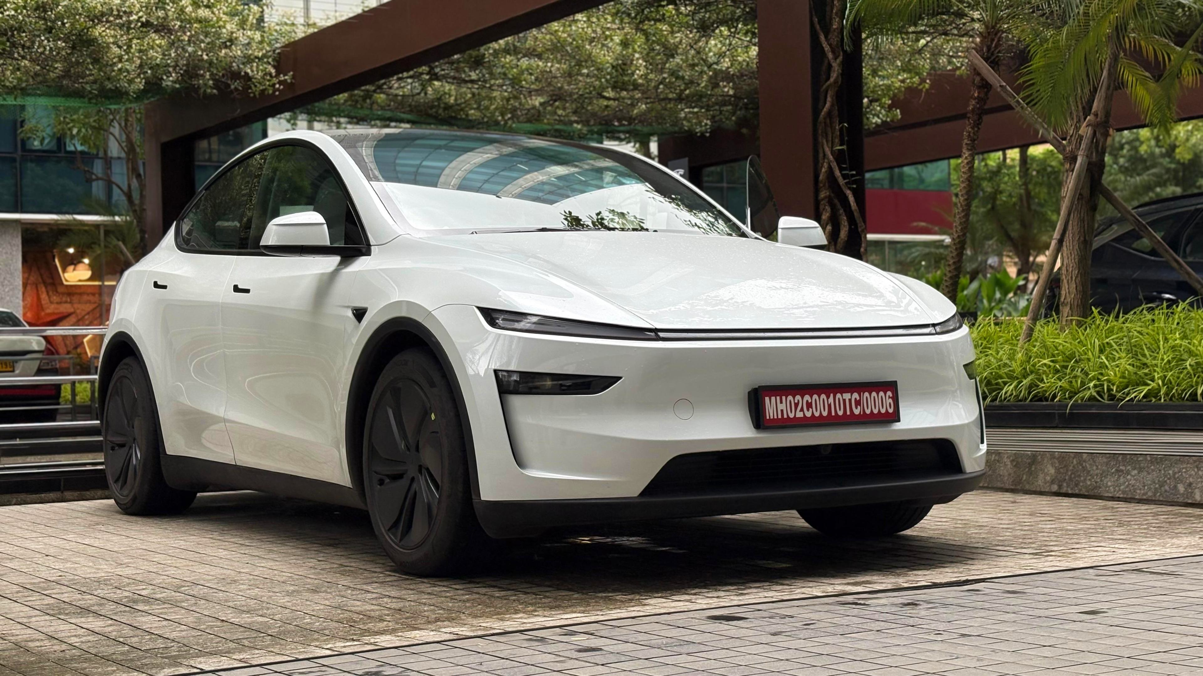The Tesla Model Y India is the brand's first offering in India, and is available in Standard and Long Range variants Tesla Model Y India