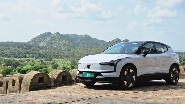 Volvo EX30 is a handsome-looking electric compact crossover SUV. 