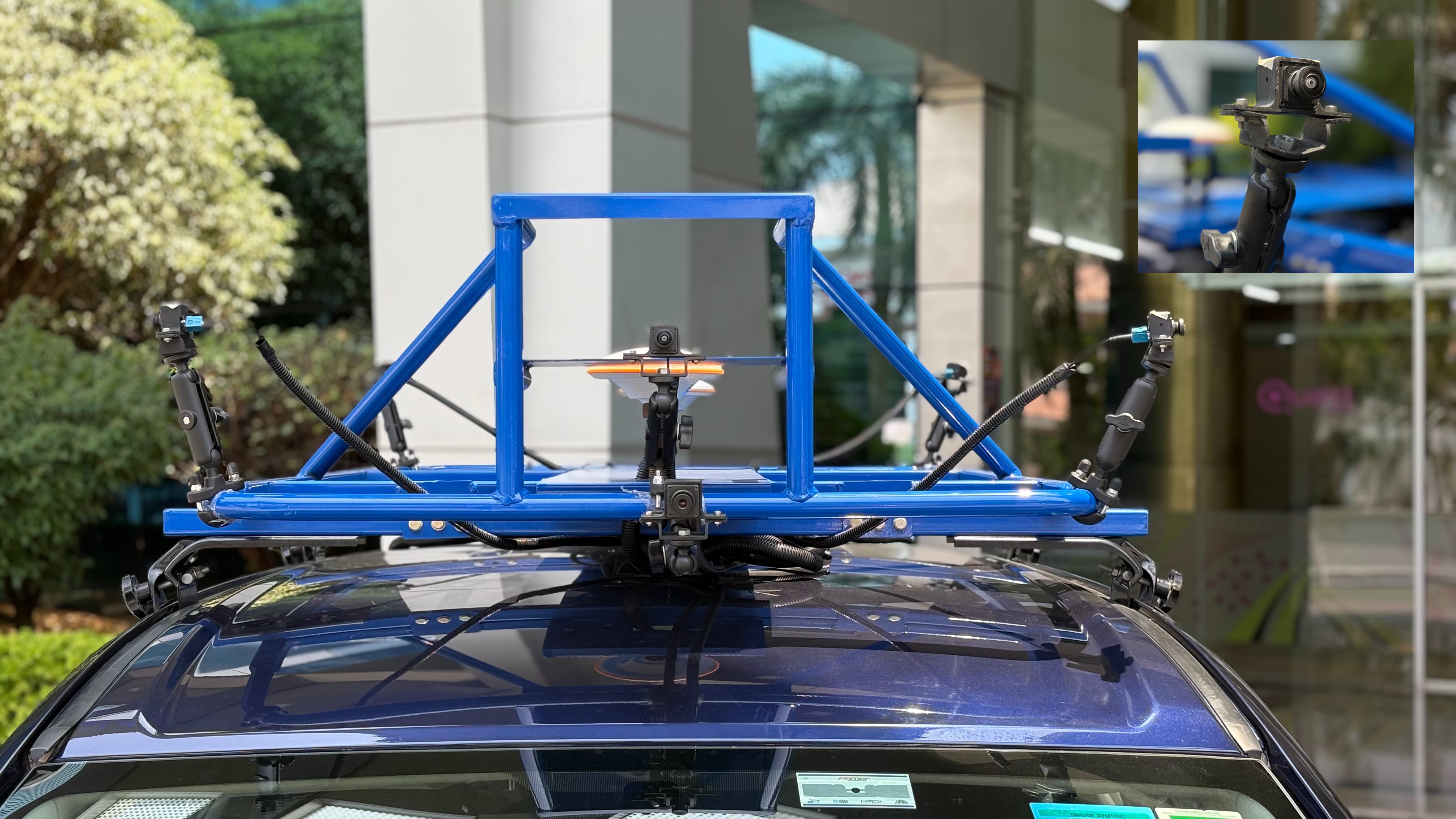 There are an additional six cameras on top of the QUAD prototype, enabling 360-degree long-distance perception Quest Global QUAD Prototype