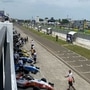 Formula 4 racecars lining up on the pit ahead of quali on Day 1