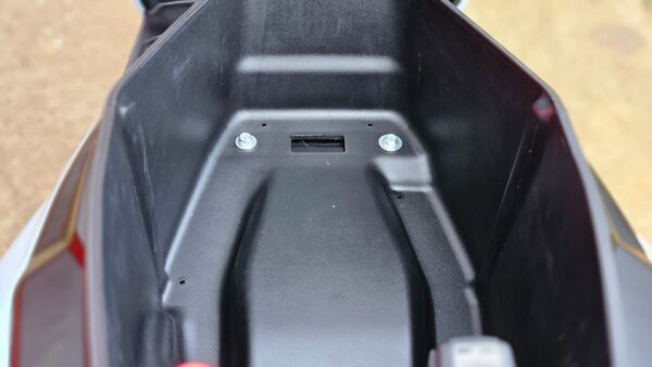 There is a decent amount of storage under the seat. Unfortunately, this is also where the USB port sits.