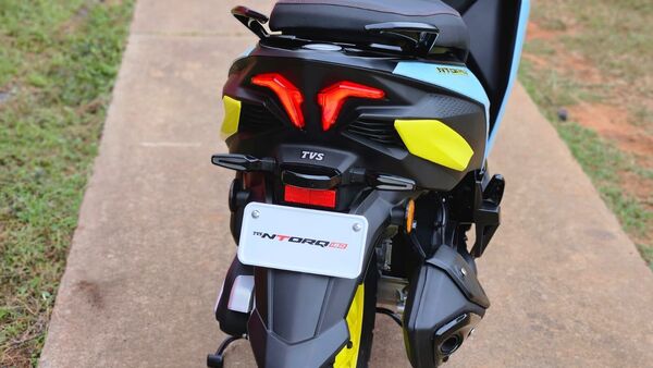 TVS is using all-LED lighting for the Ntorq 150. The higher variant also gets a panic brake alert system.
