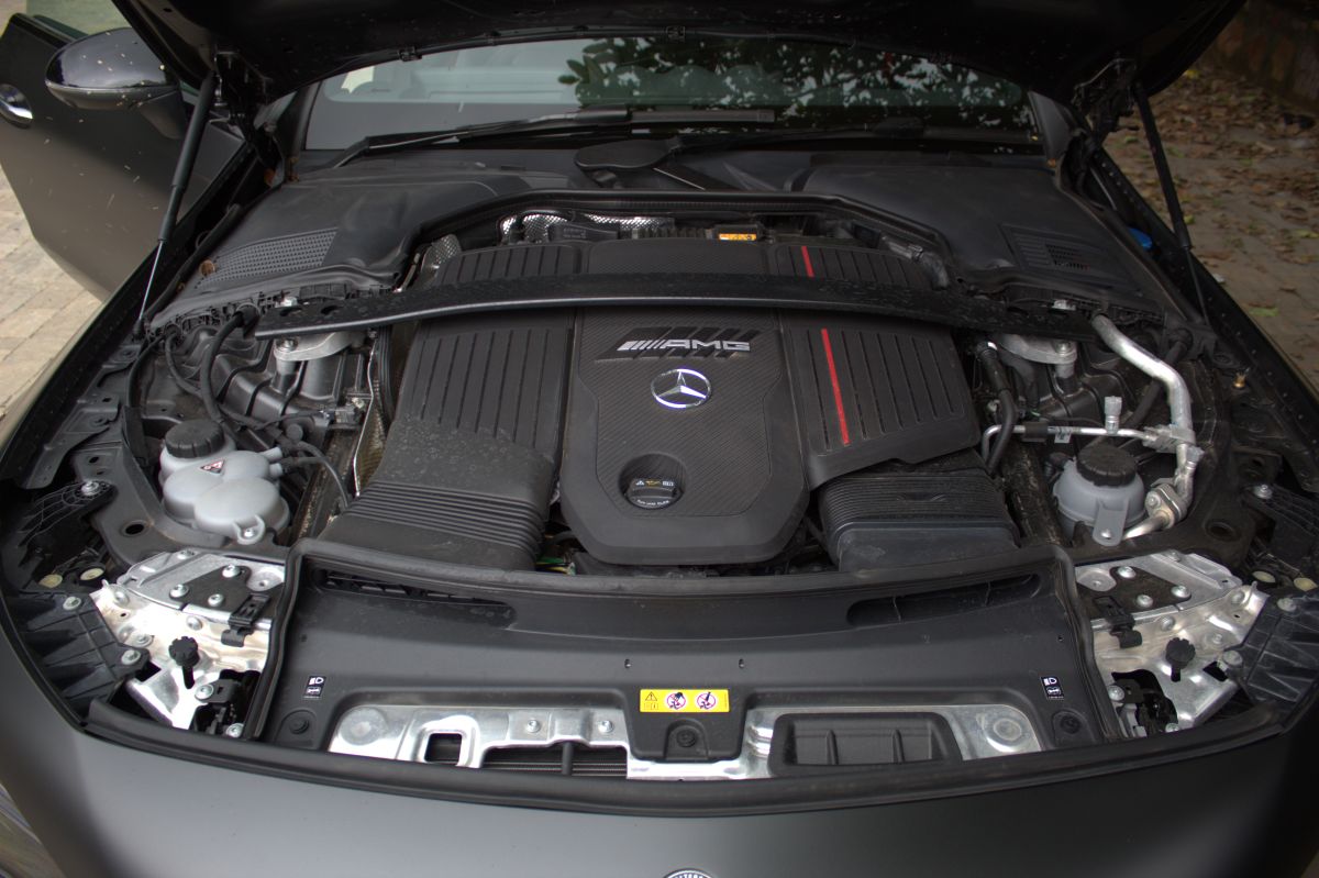 Powering this AMG is a 3.0-litre six-cylinder engine, not a smaller four-cylinder.