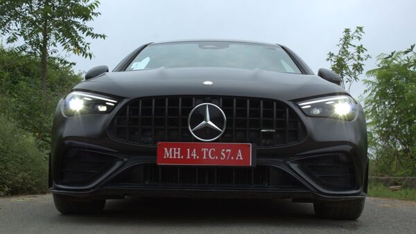 The design is unmistakably AMG: a low-slung stance, that signature multi-slatted grille crowned with the Mercedes star.