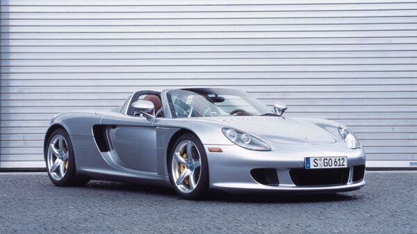 The Porsche Carrera GT is the first series production car to feature a carbon fibre monocoque chassis Porsche Carrera GT