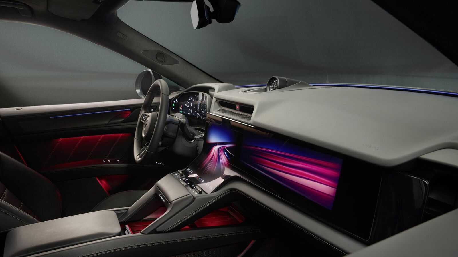 Porsche Cayenne EV goes big on screens: Interior revealed with triple-display setup