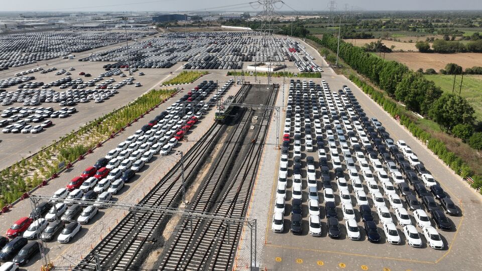 Maruti Suzuki railway car lot parking