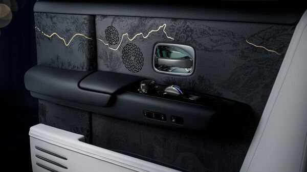 The interior of the Rolls-Royce Phantom Centenary gets super-intricate artwork everywhere you look. Rolls-Royce Phantom Centenary