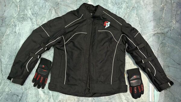 jacket and gloves