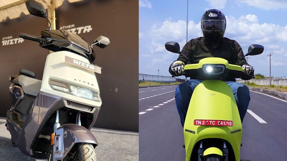 Ather Rizta Ola S1 Pro TVS iQube 