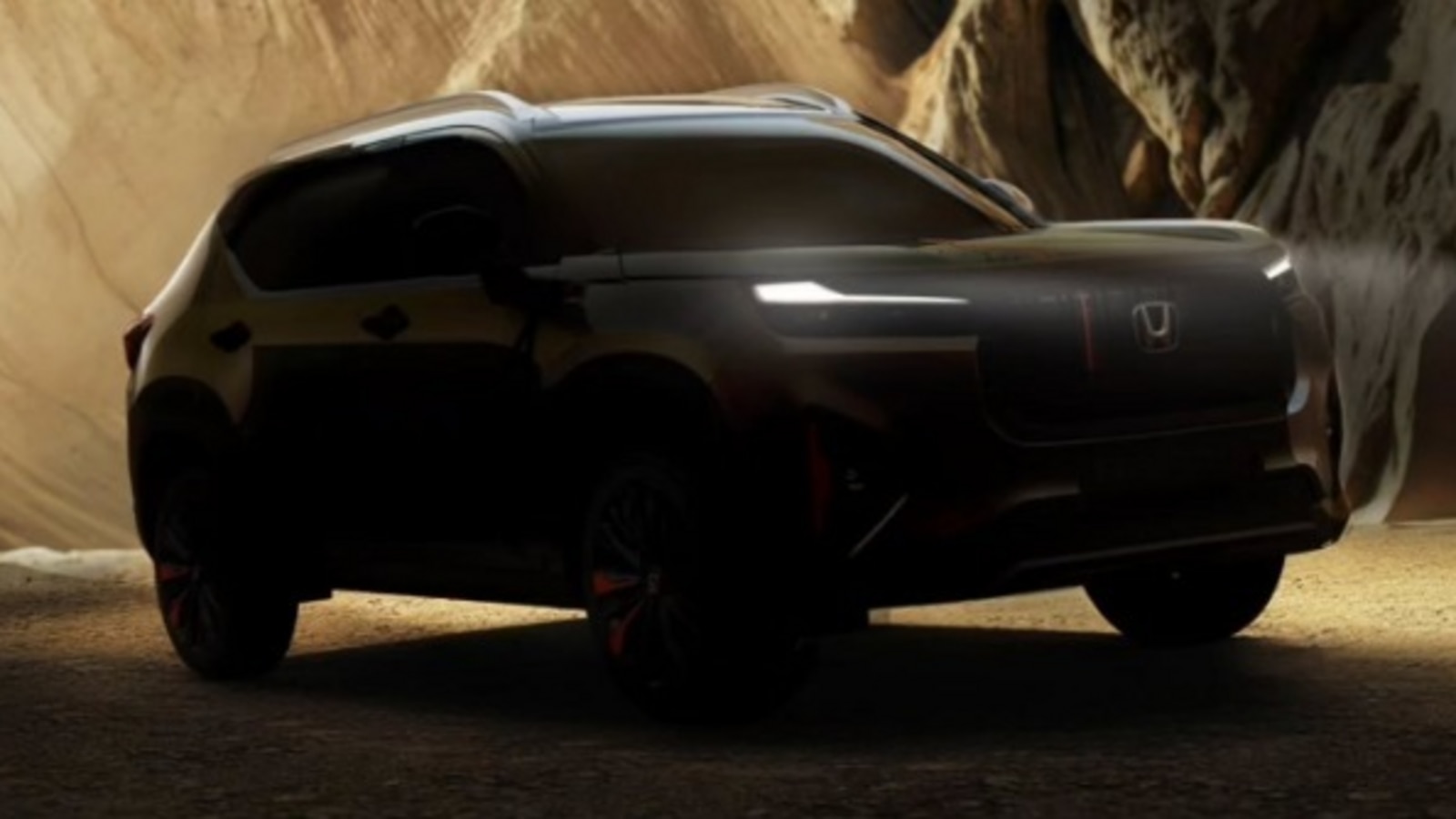 Teaser of new edition of Honda Elevate revealed, it has sporty red accents. Teaser of new edition of Honda Elevate revealed, it has sporty red accents.