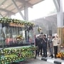 CM Gupta flags off the newly redeveloped DTC bus terminal at Azadpur and launches 40 new electric buses on Tuesday. (HT Photo) (HT_PRINT)