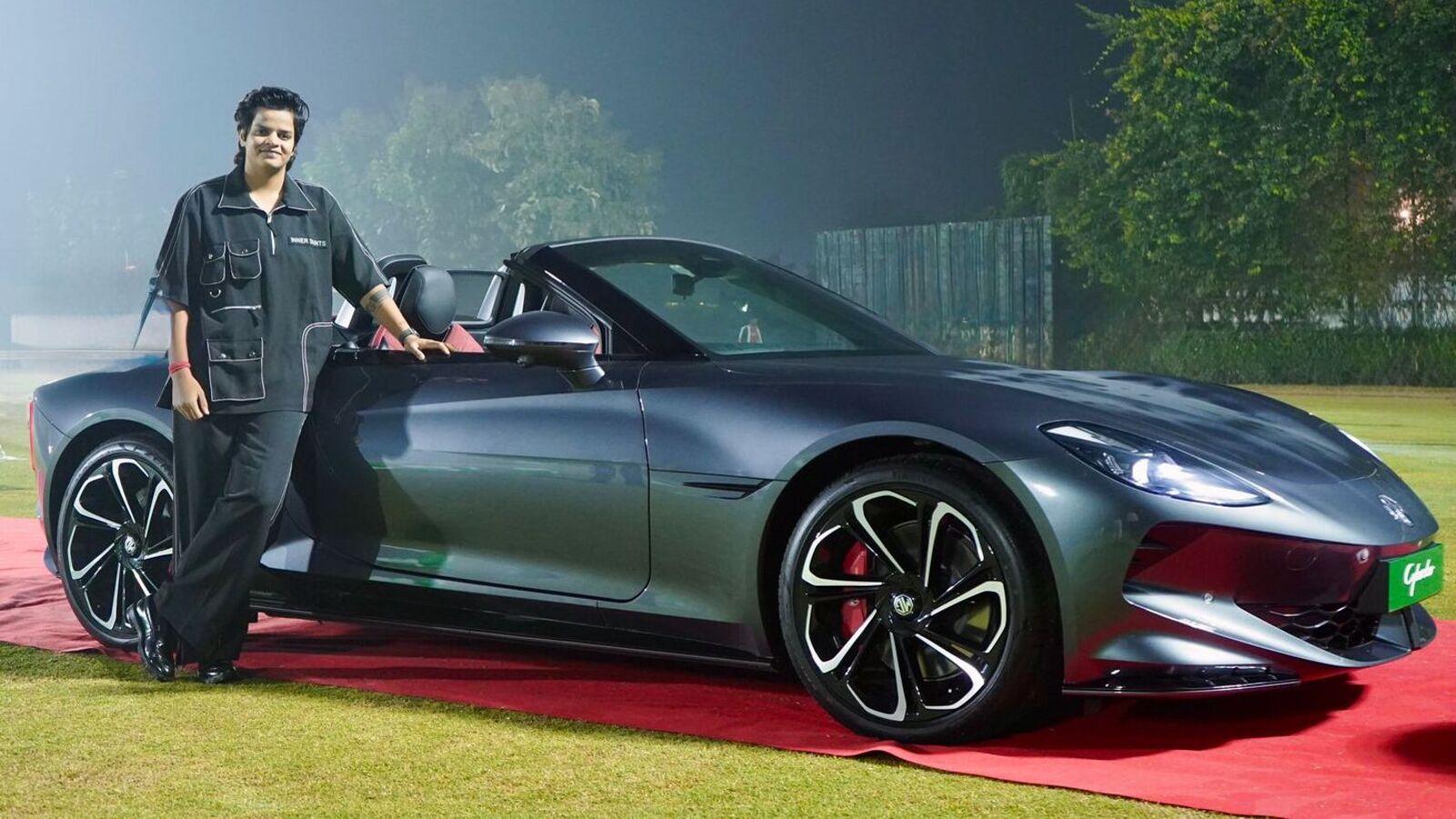 Cricket-player Shafali Verma takes delivery of MG Cyberster Cricket-player Shafali Verma takes delivery of MG Cyberster