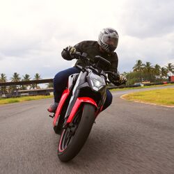 Ultraviolette showcased its Violette A.I. voice assistant on the F77 electric motorcycle