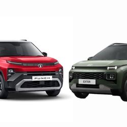The 2026 Tata Punch facelift (left) and Hyundai Exter represent two distinct approaches to the sub-compact SUV formula.